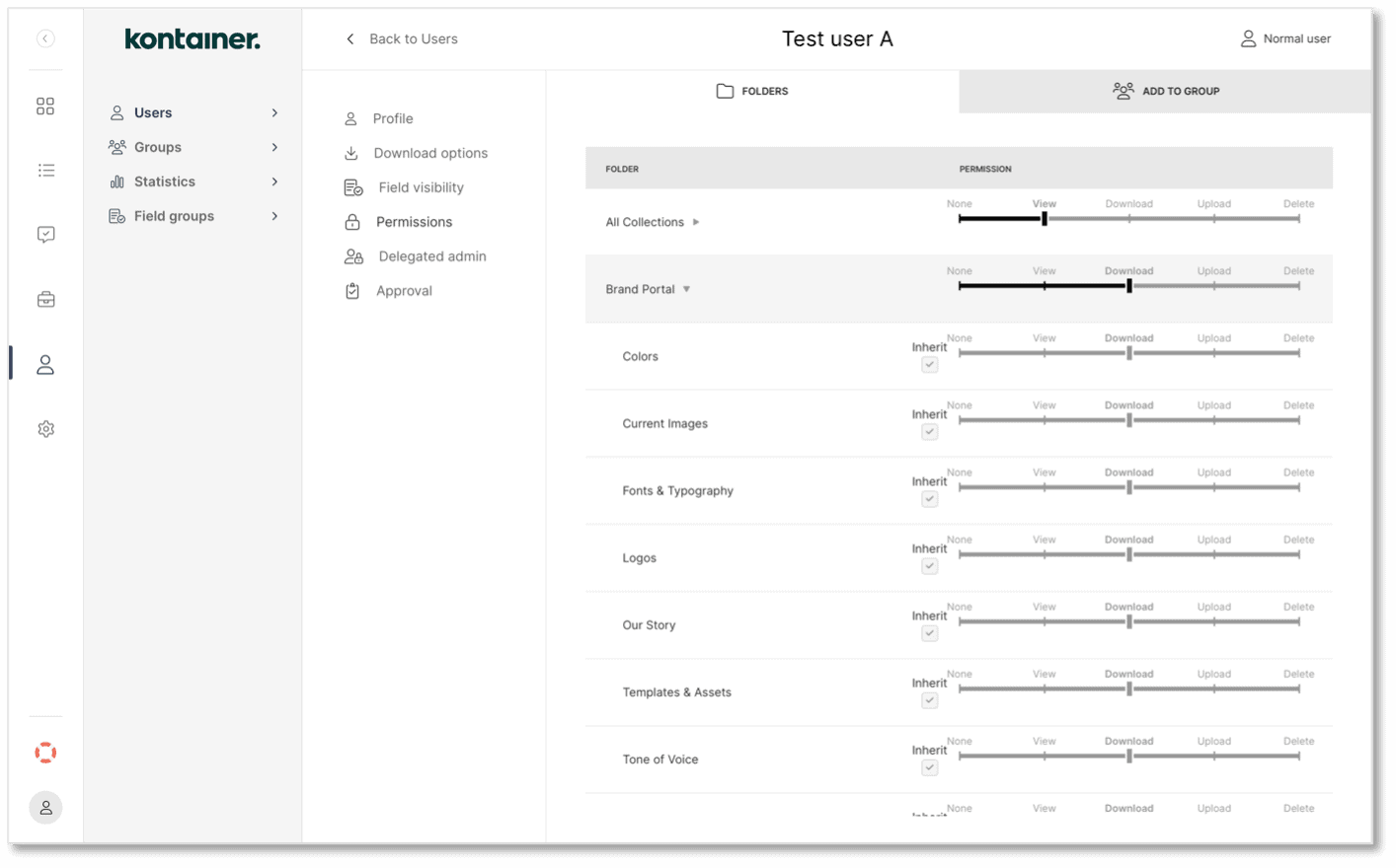 Manage User Access in Kontainer