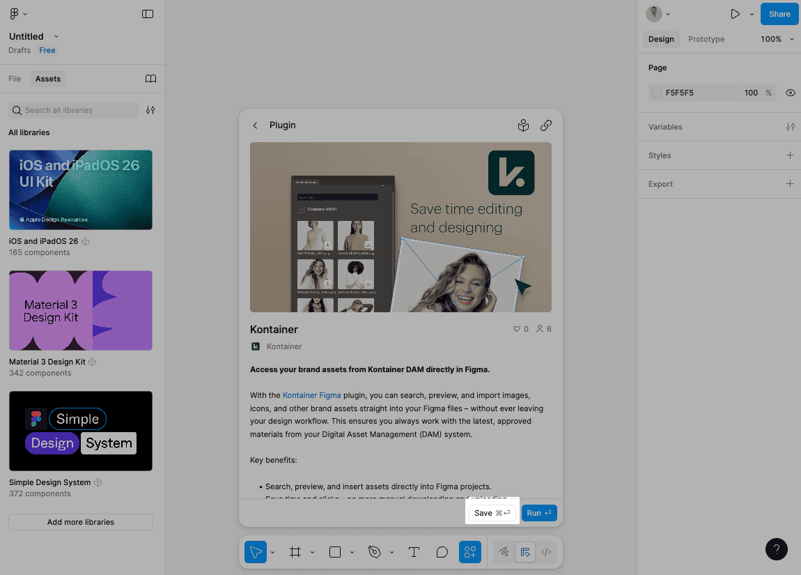 save figma plugin