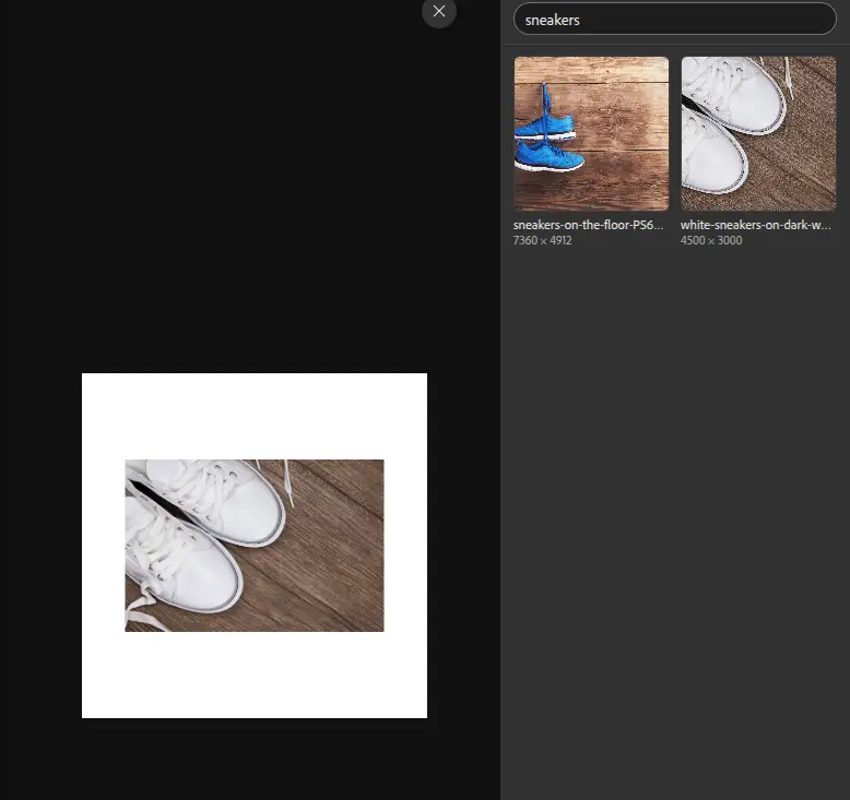 Ein Bild aus Kontainer, mit dem Add-on Kontainer Asset Picker in ein Adobe Express-Design eingefügt